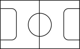 basketboll domstol i svart linje konst. vektor