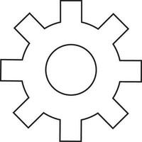 Schlaganfall Stil von Rad Spinner Symbol im isoliert. vektor