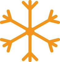 orange Färg av snöflinga i spinnare begrepp. vektor
