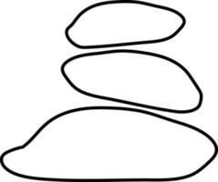 Linie Kunst Symbol von Steine zum Spa Massage. vektor