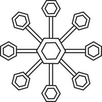 Spinner Rad Symbol zum ziehen um Konzept im Schlaganfall Stil. vektor