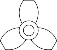 Illustration von Ventilator einstellen Symbol zum Spinner Konzept. vektor