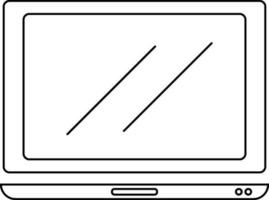 Linie Kunst Bildschirm Laptop Symbol. vektor