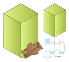 Box Verpackung gestanzte Vorlage Design 3D-Modell vektor