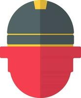 Symbol von Konstruktion Sicherheit Helm. vektor