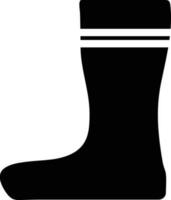 schwarz Farbe Stiefel Symbol im eben Stil. vektor