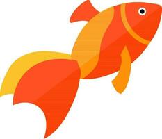 skinande orange och gul fisk. vektor