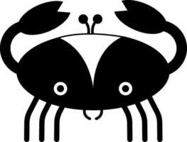 Karikatur Charakter von ein Krabbe. vektor