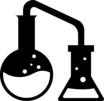 Becherglas mit chemisch Experiment Rohr. vektor