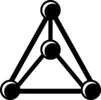 illustration av atom ikon i svart Färg. vektor
