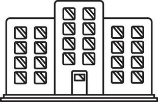 Illustration von Schlaganfall Stil von Gebäude Symbol. vektor