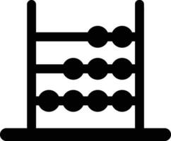 Symbol von Abakus isoliert im schwarz Farbe. vektor