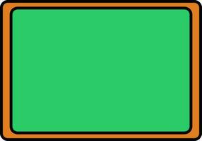 Grün Tafel Symbol im eben Stil. vektor
