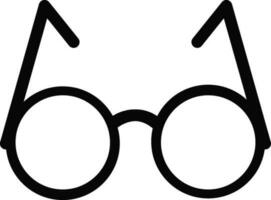 Brille Symbol isoliert im schwarz Farbe. vektor