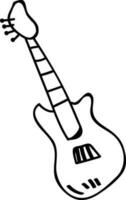 hand dragen illustration av en gitarr. vektor