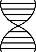 DNA im schwarz Linie Kunst Illustration. vektor