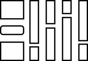 illustration av en qr koda i svart linje konst. vektor