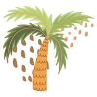 tropisk palmträdlövverk exotisk abstrakt stil vektor