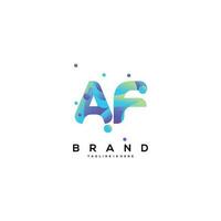 Initiale Brief af Logo Design mit bunt Stil Kunst vektor