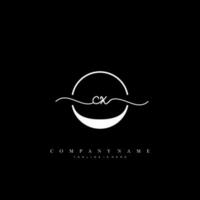 cx Initiale Handschrift minimalistisch geometrisch Logo Vorlage Vektor