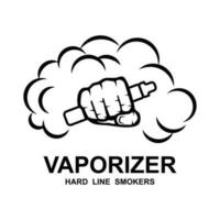 vape affär logotyp design begrepp vektor. vaping logotyp design mall vektor