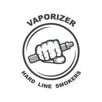 vape affär logotyp design begrepp vektor. vaping logotyp design mall vektor