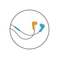 Kopfhörer Logo, Musik- Hören Gerät Vektor, elegant minimalistisch einfach Design, Silhouette Symbol Illustration Vektor