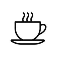 Kaffee Tasse Untertasse Symbol isoliert Vektor Illustration