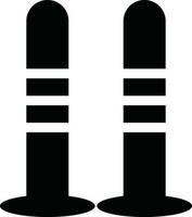 schwarz und Weiß Symbol von der Verkehr Pole. vektor