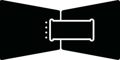 schwarz und Weiß Stil von Sicherheit Gürtel Symbol. vektor