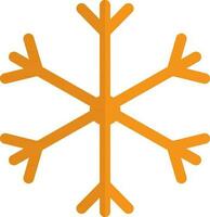 Orange Farbe von Schneeflocke im Spinner Konzept mit aus Linie. vektor