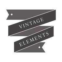 vintage element banner vektor