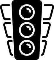 fast ikon för trafik ljus vektor