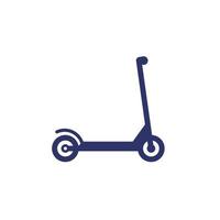 Kick-Scooter-Symbol auf Weiß vektor