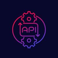 API lineares Symbol für Web vektor