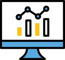 Monitor Graph Vektor Illustration auf ein hintergrund.premium Qualität symbole.vektor Symbole zum Konzept und Grafik Design.