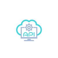 Cloud-API und Software-Integrationsvektor-Symbol vektor