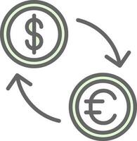 Währungsumtausch-Vektor-Icon-Design vektor