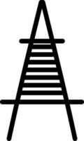 ikon av kraft linje torn i platt stil. vektor