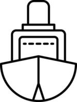 linje konst illustration av fartyg ikon. vektor