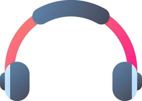 Kopfhörer Symbol im grau und rot Farbe. vektor