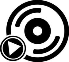 Glyphe Symbol von CD oder DVD im eben Stil. vektor