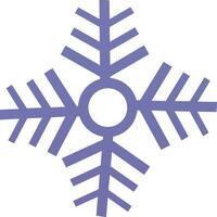 eben Symbol von Schneeflocke im lila Farbe. vektor