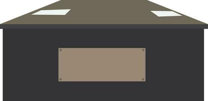 trä- skrivbord ikon i platt stil. vektor