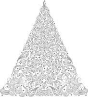 kreativ Weihnachten Baum gemacht mit Blumen- Element. vektor