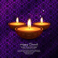 Glad diwali diya oljelampa festival bakgrunds illustration vektor