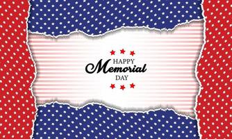 USA Memorial Day Hintergrund in den Nationalflaggenfarben der Vereinigten Staaten vektor