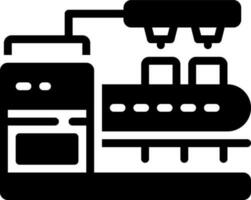 solide Symbol zum Fabrik Produktion vektor