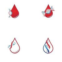 blod dna genetiska ikonen tecken logotyp vektor