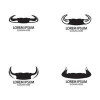 bull horn logotyp och symbol mall ikoner app vektor